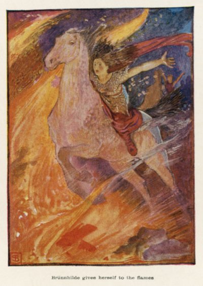 Brunnhilde Gives Herself to the Flames by John Byam Liston Shaw